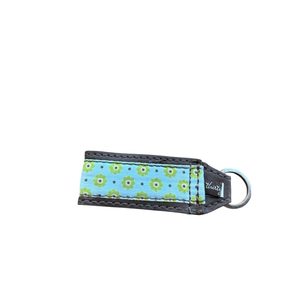 Key chainThirty-one 31 blue green yellow flowers